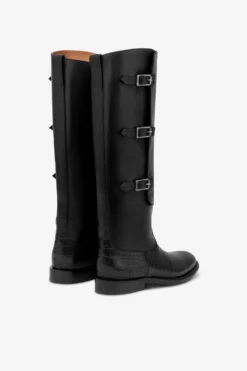 Boots In Black Calf Leather With Croco-embossed Details -Paris Texas Brand Shop PX1720XCOVTNERO NERO 3 scaled