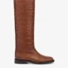 Boots In Chocolate Croco-embossed Leather -Paris Texas Brand Shop PX1721XCOCOCIOCCOLATO 1