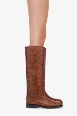 Boots In Chocolate Croco-embossed Leather 13 Boots In Chocolate Croco-embossed Leather -Paris Texas Brand Shop PX1721XCOCOCIOCCOLATO 10