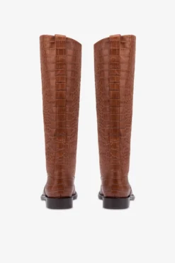 Boots In Chocolate Croco-embossed Leather -Paris Texas Brand Shop PX1721XCOCOCIOCCOLATO 4 scaled