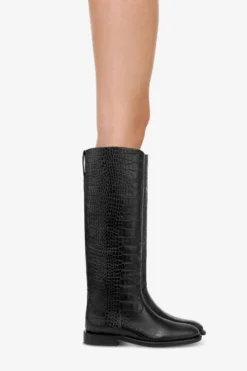 Boots In Black Croco-embossed Leather 13 Boots In Black Croco-embossed Leather -Paris Texas Brand Shop PX1721XCOCONERO 10 scaled