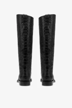 Boots In Black Croco-embossed Leather 11 Boots In Black Croco-embossed Leather -Paris Texas Brand Shop PX1721XCOCONERO 4 scaled