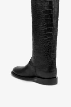Boots In Black Croco-embossed Leather 12 Boots In Black Croco-embossed Leather -Paris Texas Brand Shop PX1721XCOCONERO 5 scaled