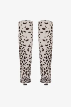Boots In White And Dark Brown Printed Cowhide -Paris Texas Brand Shop PX1731XPRCHBIANCO TMORO 4 scaled