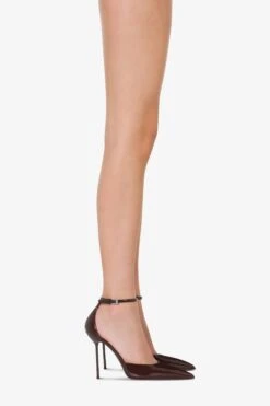 Ankle-strap Pumps In Ebony Patent Leather -Paris Texas Brand Shop PX1737XVN0136079DARKCHOCOLATE 10