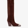 Texan Boots In Mahogany Calf Suede Leather -Paris Texas Brand Shop PX1814XV003516WOOD 1