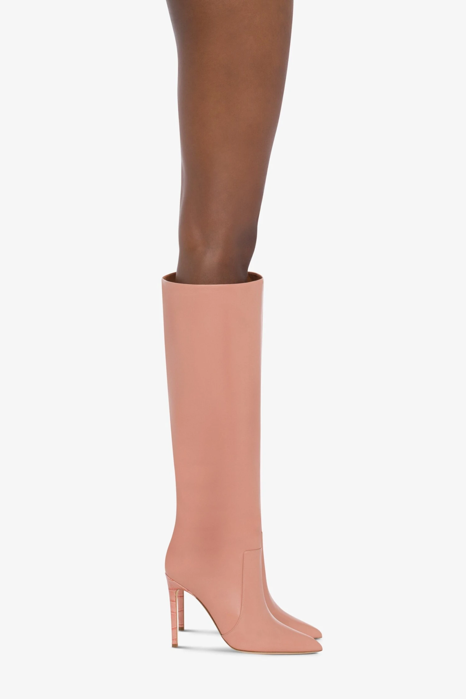 Paris Texas Pointed Knee-high Boots In Smooth Texas Pink Leather 8 Paris Texas Pointed Knee-high Boots In Smooth Texas Pink Leather - Image 6
