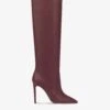 Paris Texas Pointed Knee-high Boots In Smooth Burgundy Leather -Paris Texas Brand Shop PX501XLTH3BORDO 01