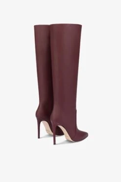 Paris Texas Pointed Knee-high Boots In Smooth Burgundy Leather -Paris Texas Brand Shop PX501XLTH3BORDO 03