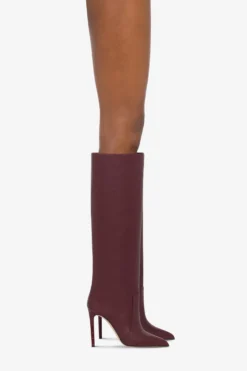 Paris Texas Pointed Knee-high Boots In Smooth Burgundy Leather -Paris Texas Brand Shop PX501XLTH3BORDO 10 scaled