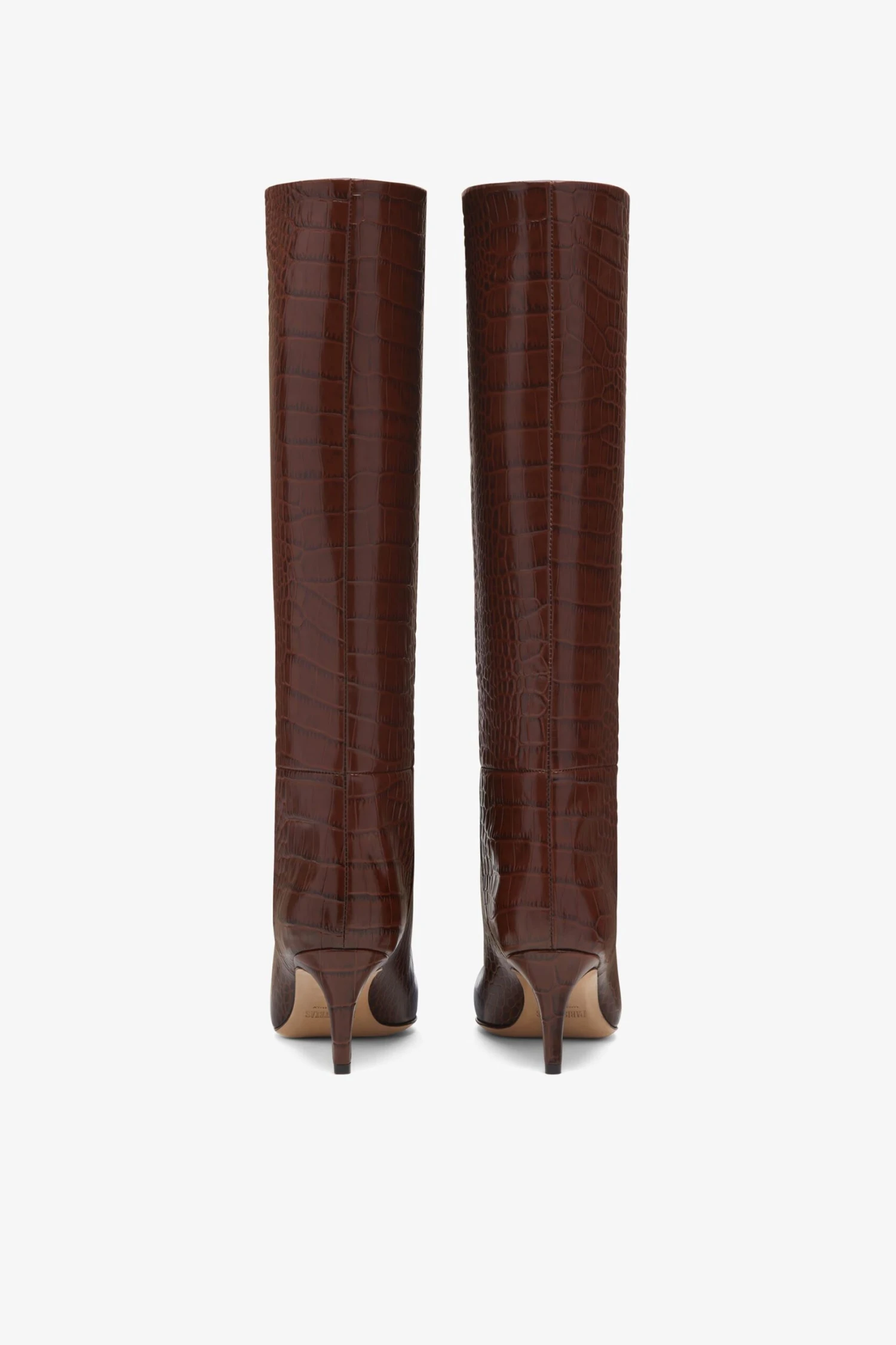 Paris Texas Chocolate Brown Croc-effect Leather Heel 60 Boots 6 Paris Texas Chocolate Brown Croc-effect Leather Heel 60 Boots - Image 4