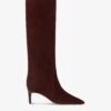 Boots In Mahogany Calf Suede Leather