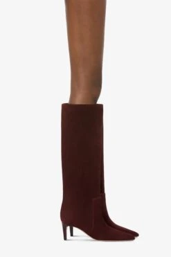 Boots In Mahogany Calf Suede Leather 13 Boots In Mahogany Calf Suede Leather -Paris Texas Brand Shop PX504XV003516WOOD 10