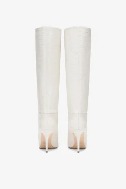 Paris Texas White Croc-effect Leather Heel 85 Boots -Paris Texas Brand Shop PX548XCOCOBONECHINA 04 scaled