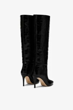 Paris Texas Black Croc-effect Leather Heel 85 Boots -Paris Texas Brand Shop PX548XCOCONERO 03