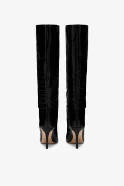 Paris Texas Black Croc-effect Leather Heel 85 Boots -Paris Texas Brand Shop PX548XCOCONERO 04