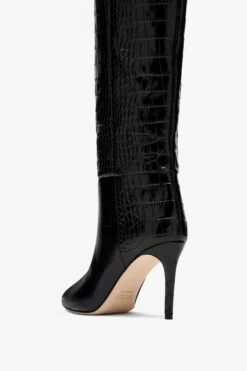 Paris Texas Black Croc-effect Leather Heel 85 Boots -Paris Texas Brand Shop PX548XCOCONERO 05