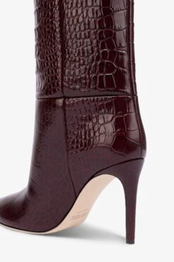Paris Texas Pointed Knee-high Boots In Rouge Noir Soft Croco-embossed Leather -Paris Texas Brand Shop PX548XCOCOROUGENOIR 05 c0025ee6 650a 416d 85bd 61ab4c13f60f