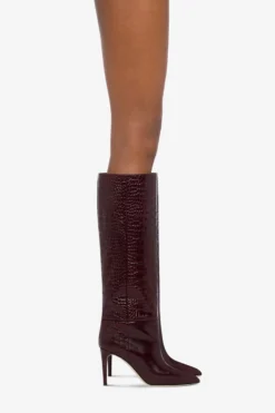 Paris Texas Pointed Knee-high Boots In Rouge Noir Soft Croco-embossed Leather -Paris Texas Brand Shop PX548XCOCOROUGENOIR 10 be7652ca 98d7 4ec5 b871 0b2d6e938e06 scaled
