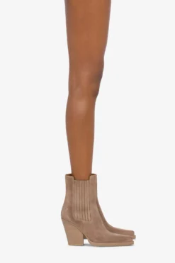 Paris Texas Square-toe Ankle Boots In Koala Suede Leather -Paris Texas Brand Shop PX613XV003468KOALA 10 scaled