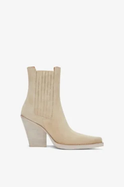 Paris Texas Angora Calf Suede Ankle Boots