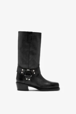 Paris Texas Black Nappa Leather Boots With Smoky Nuances
