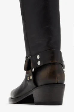 Paris Texas Black Brushed Leather Boots -Paris Texas Brand Shop PX662XLTHBNERO 05 scaled