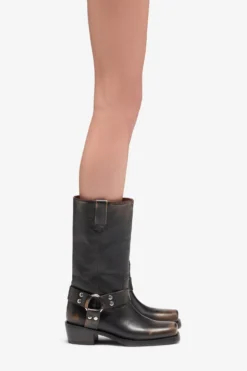 Paris Texas Black Brushed Leather Boots -Paris Texas Brand Shop PX662XLTHBNERO 10 V2 scaled