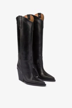 Paris Texas Pointed Knee-high Boots In Black Shiny Vintage Leather -Paris Texas Brand Shop PX685XSVCLNERO 02 c98449df 9c1c 44f1 95c8 a823176b0271
