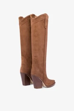 Paris Texas Pointed Knee-high Boots In Smooth Dark Brown Leather -Paris Texas Brand Shop PX685XV003259MARRONFONCE 03