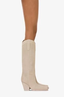 Paris Texas Angora Calf Suede Boots -Paris Texas Brand Shop PX685XV003ANGORA 10