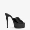 Paris Texas Black Patent Leather Platform Mules