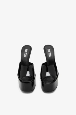 Paris Texas Black Patent Leather Platform Mules -Paris Texas Brand Shop PX709XVN01NERO 03 scaled