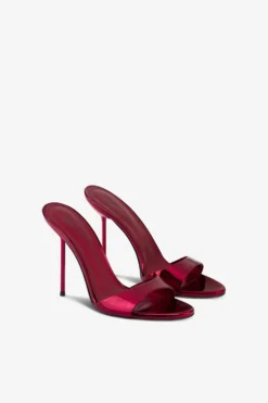 Paris Texas Mules In Red Mirror-effect Leather -Paris Texas Brand Shop PX836XNPMR4RED 2 scaled