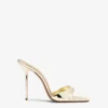 Paris Texas Gold Mirrored Leather Mule -Paris Texas Brand Shop PX836XNPMR515GOLD 01 scaled
