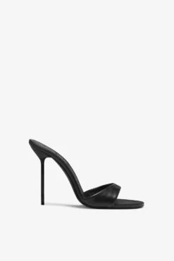 Paris Texas Black Nappa Leather Mule