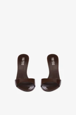 Paris Texas Mules In Chocolate Patent Leather -Paris Texas Brand Shop PX836XVN0136079DARKCHOCOLATE 3 scaled