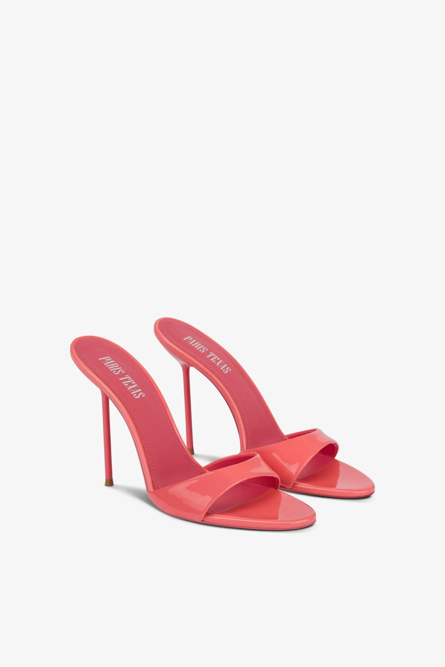 Paris Texas Mules In Coral Patent Leather 4 Paris Texas Mules In Coral Patent Leather - Image 2