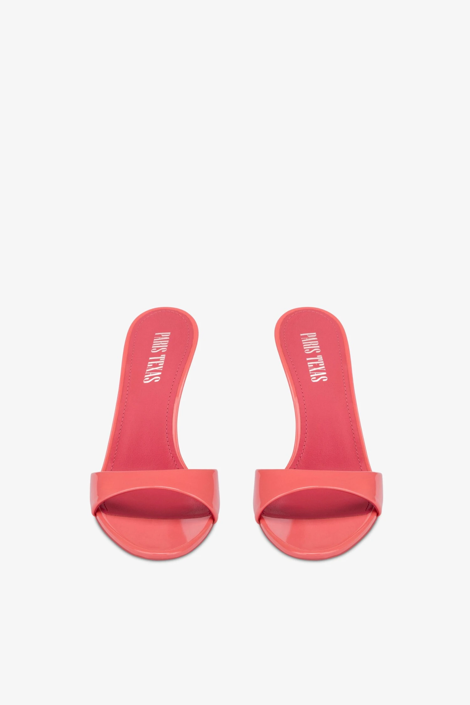 Paris Texas Mules In Coral Patent Leather 5 Paris Texas Mules In Coral Patent Leather - Image 3