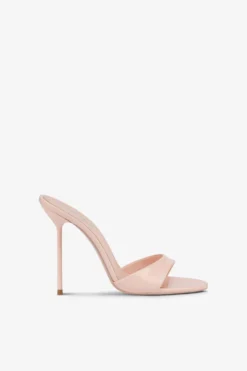 Paris Texas Mules In Powder Pink Patent Leather