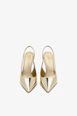 Paris Texas Gold Mirrored Leather Sling-back -Paris Texas Brand Shop PX913XNPMR515GOLD 03