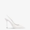 Slingbacks In White Leather