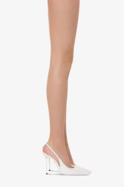 Slingbacks In White Leather -Paris Texas Brand Shop PX913XNPP3WHITE 10 scaled