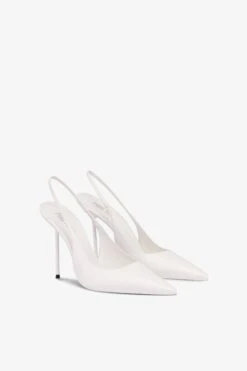 Slingbacks In White Leather 9 Slingbacks In White Leather -Paris Texas Brand Shop PX913XNPP3WHITE 2