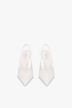 Slingbacks In White Leather 10 Slingbacks In White Leather -Paris Texas Brand Shop PX913XNPP3WHITE 3