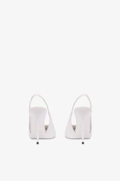 Slingbacks In White Leather 11 Slingbacks In White Leather -Paris Texas Brand Shop PX913XNPP3WHITE 4