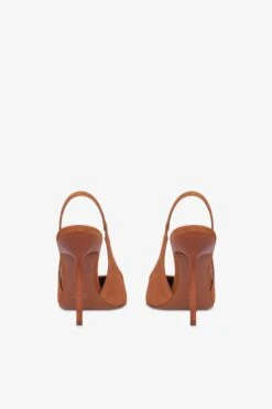 Slingbacks In Cognac Suede Leather -Paris Texas Brand Shop PX913XSA04M979COGNAC 4