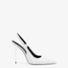 Paris Texas White Patent Leather Slingbacks