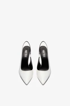 Paris Texas White Patent Leather Slingbacks -Paris Texas Brand Shop PX913XVN0110351 03