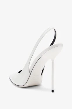 Paris Texas White Patent Leather Slingbacks -Paris Texas Brand Shop PX913XVN0110351 05